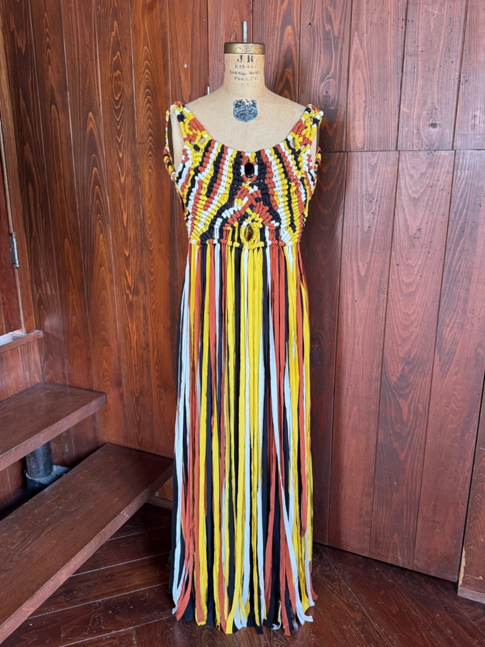 Chloe by Gabriella Hearst Multi Fringe Crochet Gown